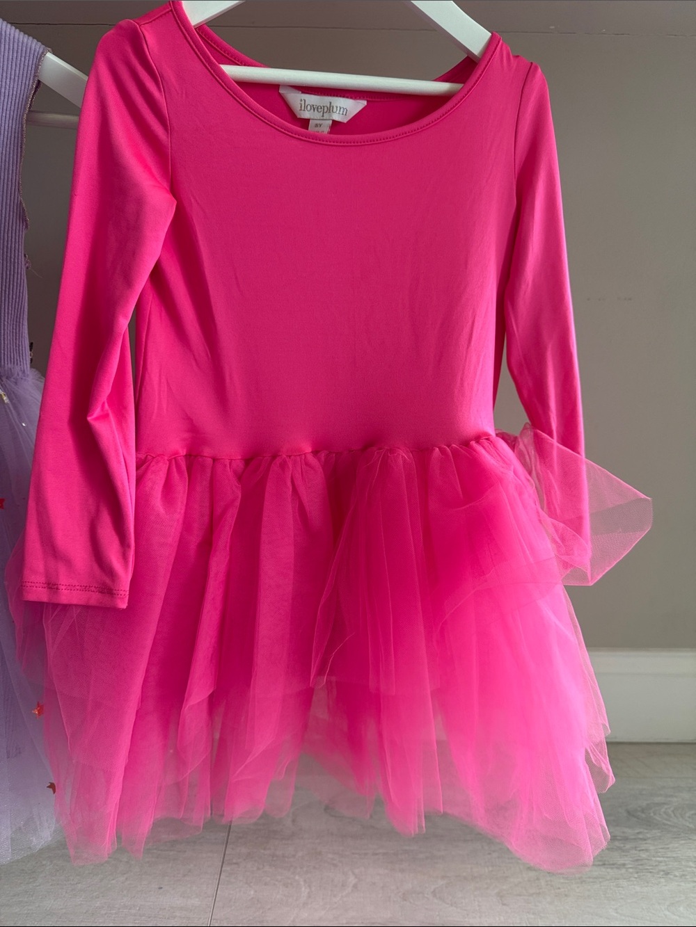 Iloveplum NYC Bright Hot Pink Tulle Dress
